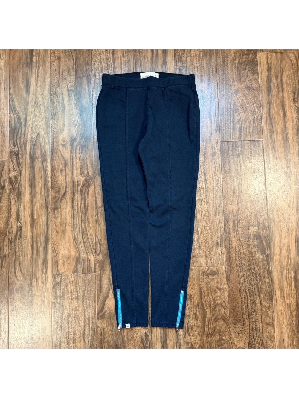Y2K Hollister Ankle Zip Leggings Dark Navy Blue Size M Stretch